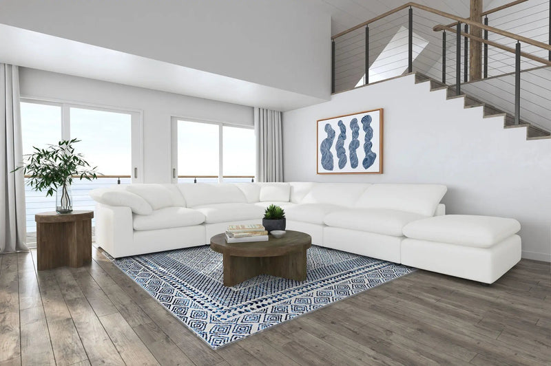 Raleigh 6-piece Boucle Upholstered Modular Sectional Ivory by Unique Piece Furniture