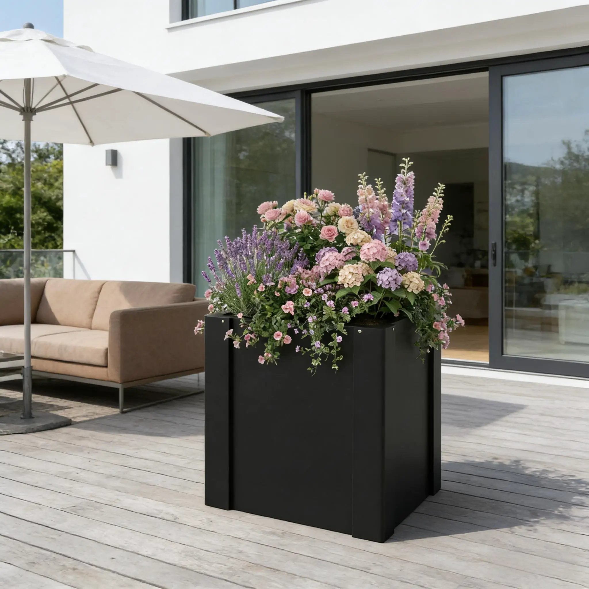 Modern Planter Bed, Outdoor Planter Box, Elevated Garden Bed by HouseOfZazla