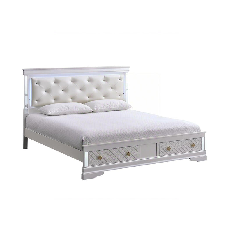 Verona - Bed With LED Accent Lighting, 2 Drawers by HouseOfZazla