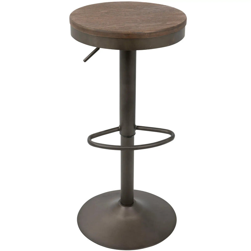 Dakota - Industrial Design Adjustable Barstool (Set of 2) by HouseOfZazla