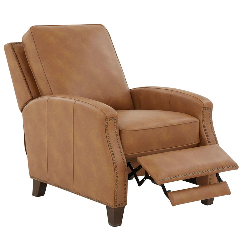 Jack - Push Back Recliner With Track Arms And Nailhead Accents by HouseOfZazla