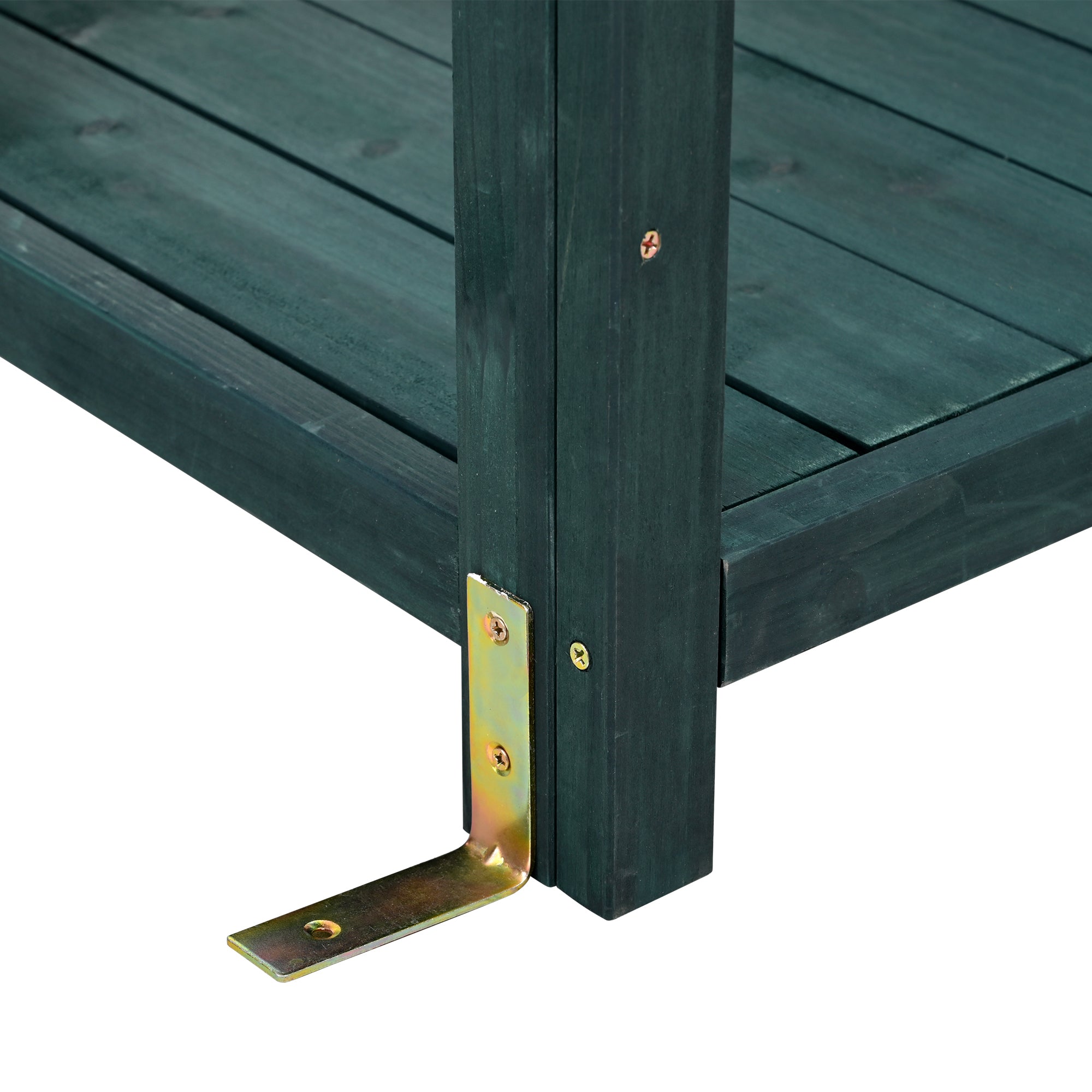 TOPMAX 65" Large Wooden Farmhouse Rustic Outdoor Potting Bench Table by HouseOfZazla