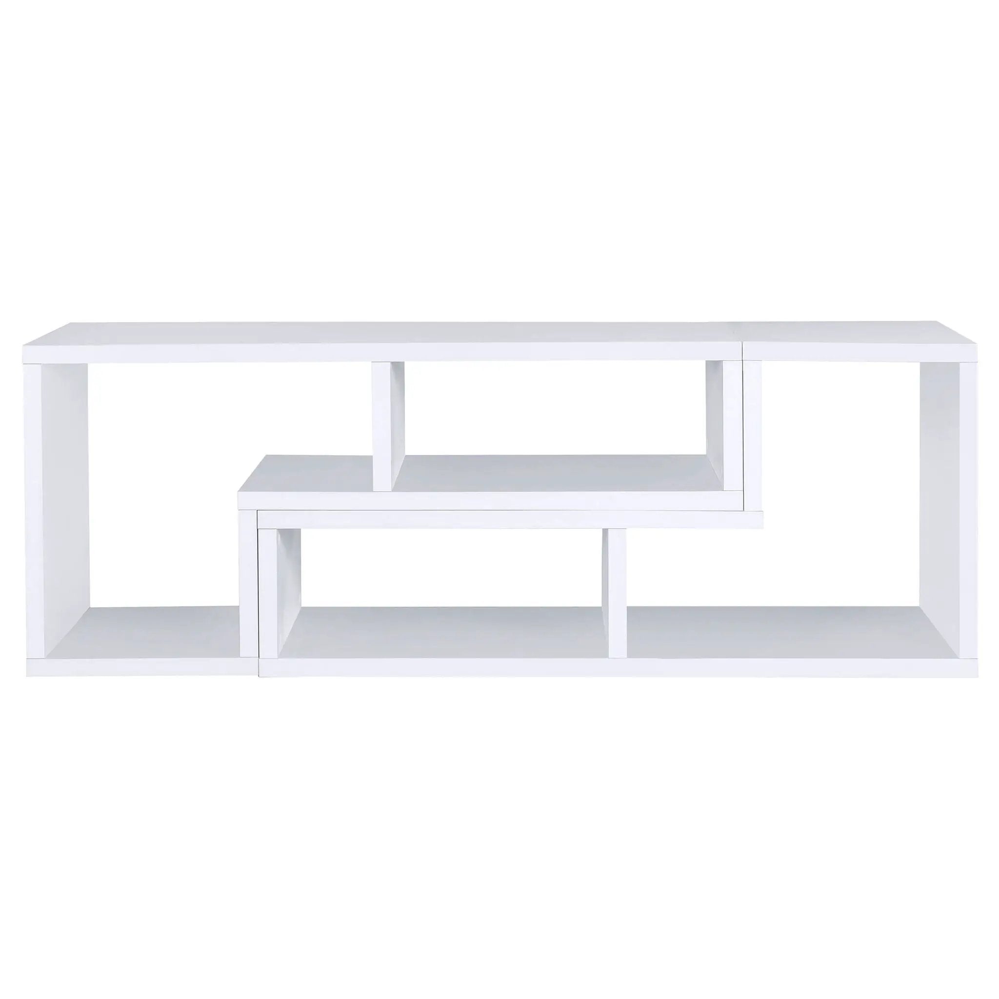 Convertable L-Shaped Bookcase With Open Shelves - White by HouseOfZazla