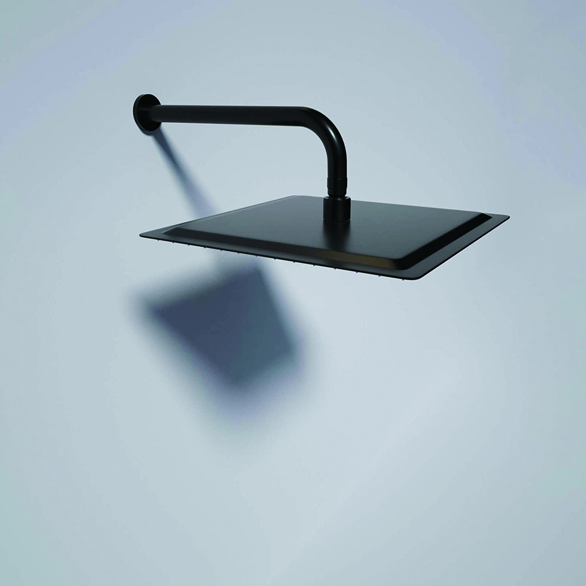 16" Shower Arm With Flange, Stainless Steel, Rust Resistant Design - Matte Black by HouseOfZazla