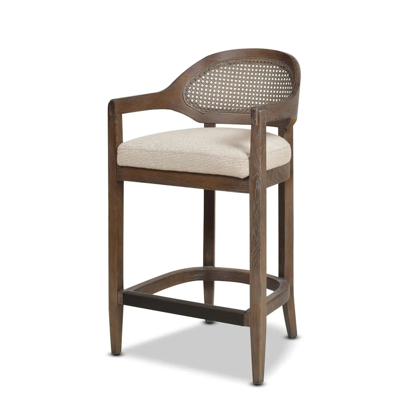 Americana - Mid-Century Modern Cane Back Counter Stool by HouseOfZazla
