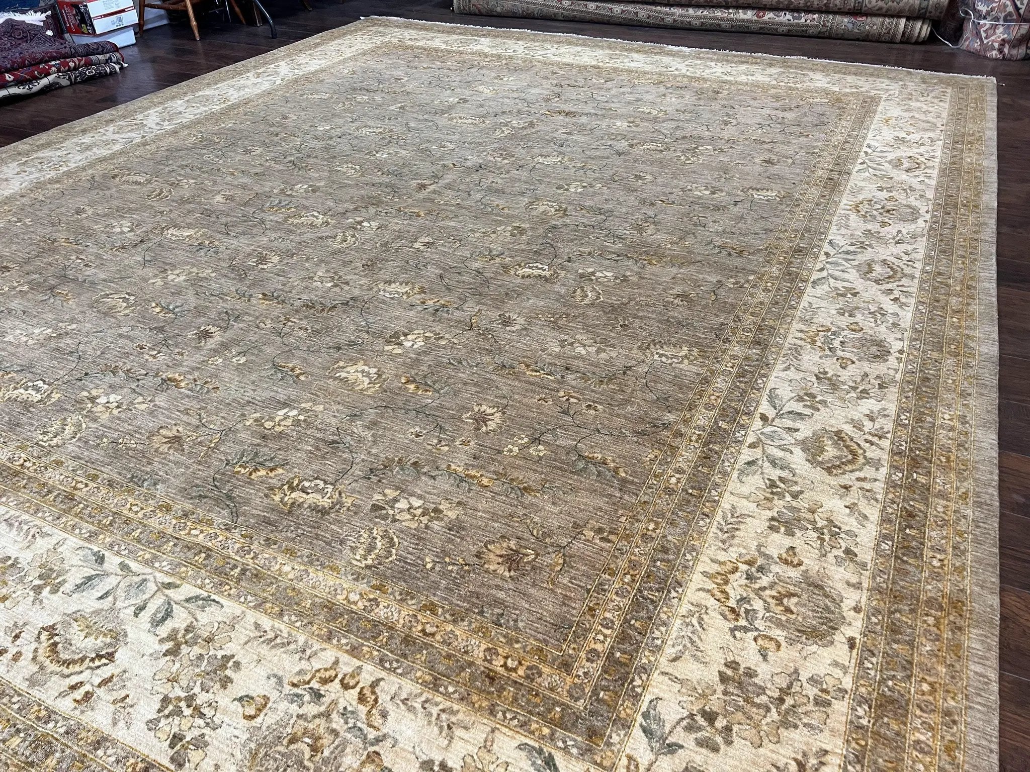Pak Persian Rug 12x15, Wool Hand Knotted Oriental Floral Carpet, Signed by Master Weaver, 12x15 Large Palace Size Rug by Jewel Rugs