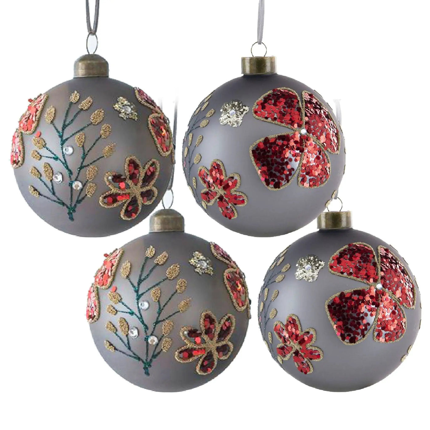 Glass Decorative Hanging Ball Christmas Tree Ornaments For Holiday Party Decorations by HouseOfZazla