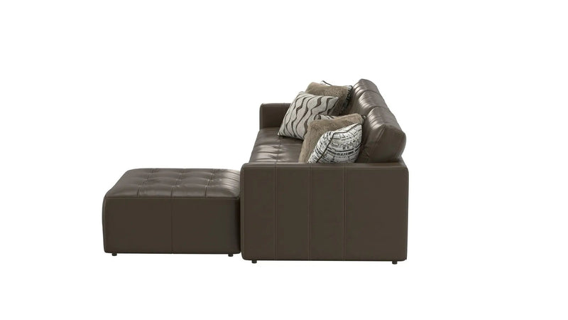 Siena - 4 Piece Modular Sectional With Cuddler Seat Cushions And Included Accent Pillows - Chocolate by Unique Piece Furniture