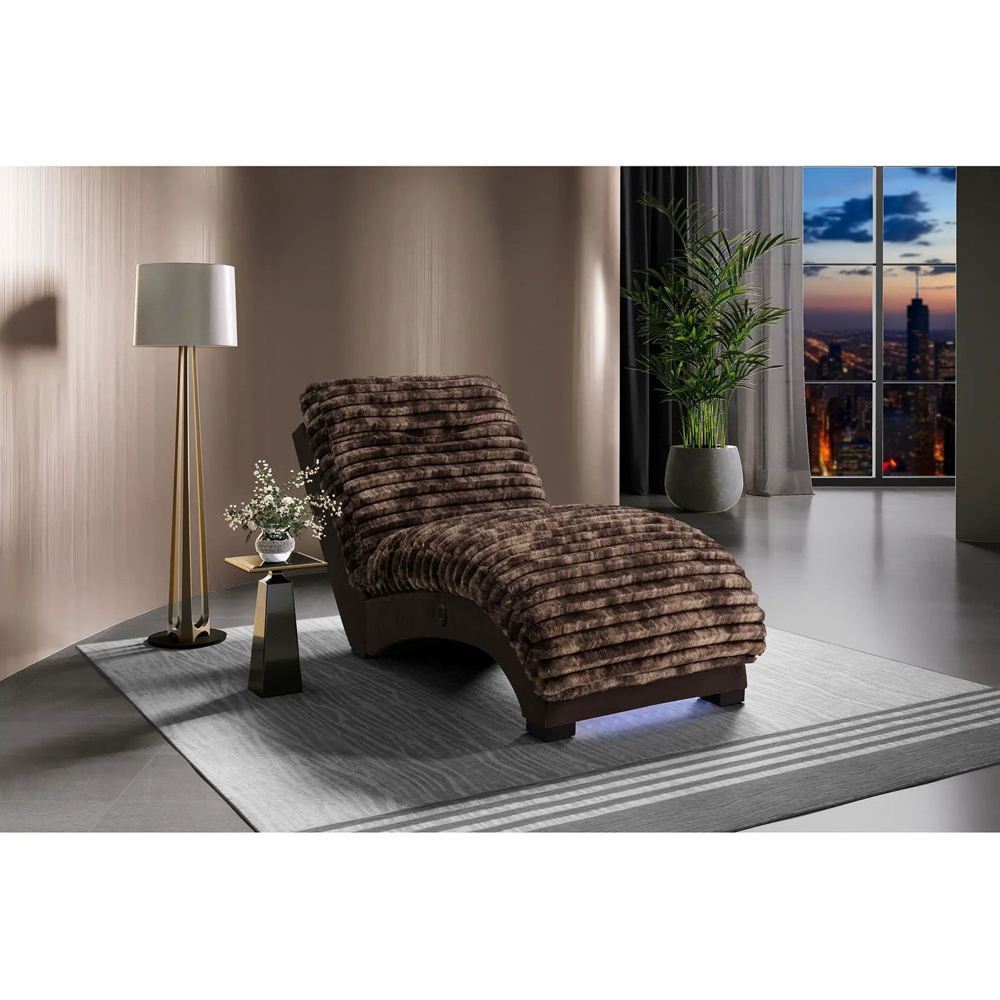 Denise - Accent Chaise With USB Support by HouseOfZazla