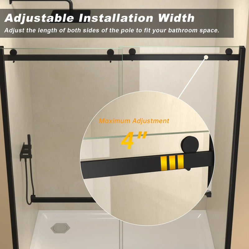 Semi-Frameless Double Sliding Glass Shower Doors by HouseOfZazla