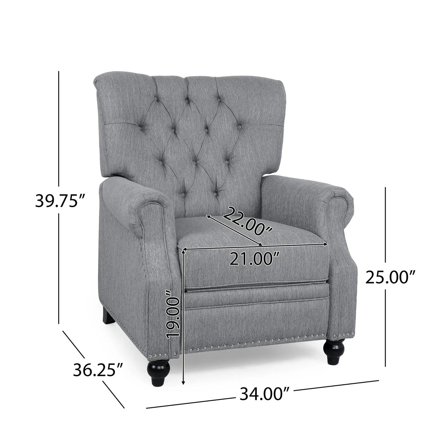 Welch - Contemporary Tufted Pushback Recliner by Unique Piece Furniture