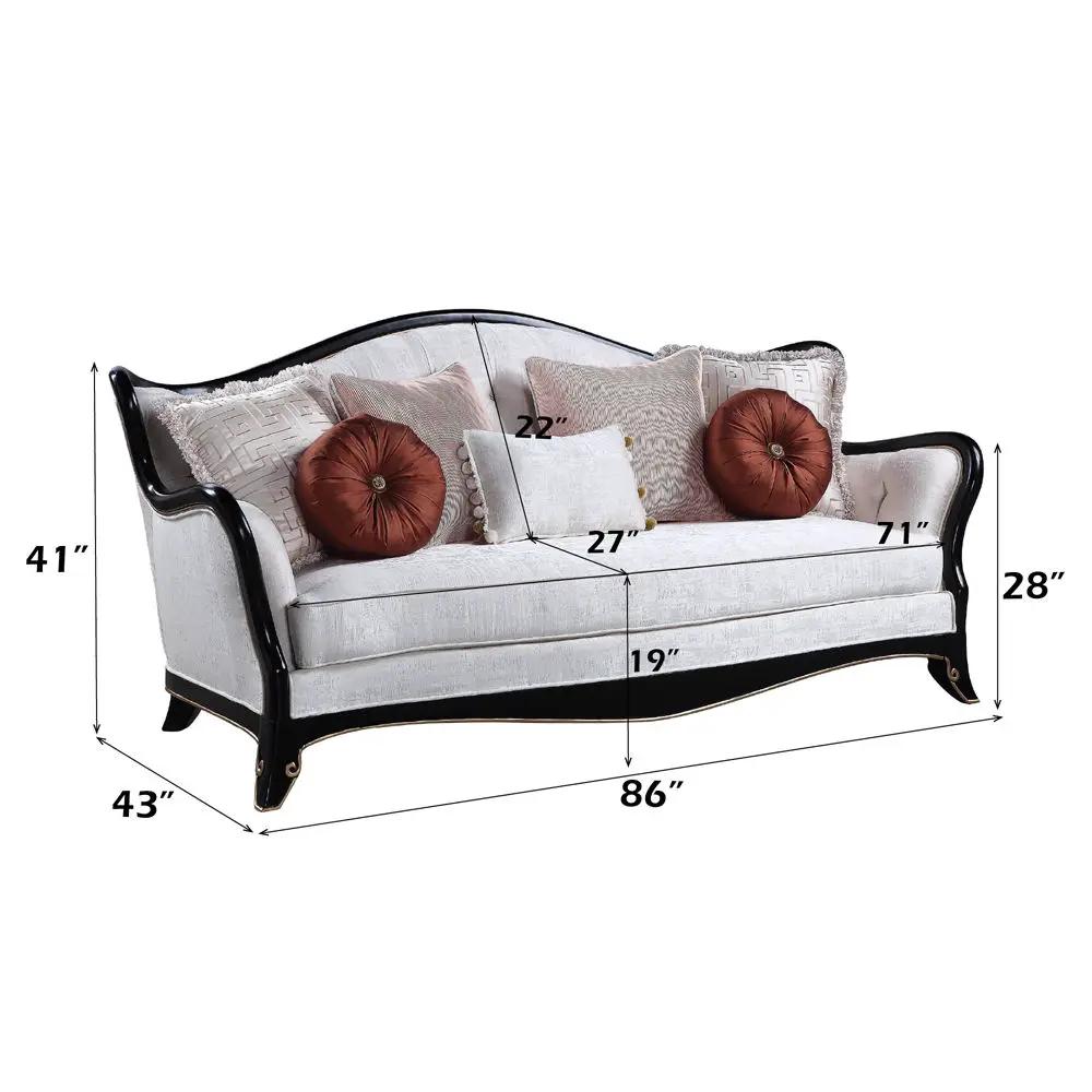 Nurmive - Sofa With 7 Pillows - Beige Fabric by Unique Piece Furniture