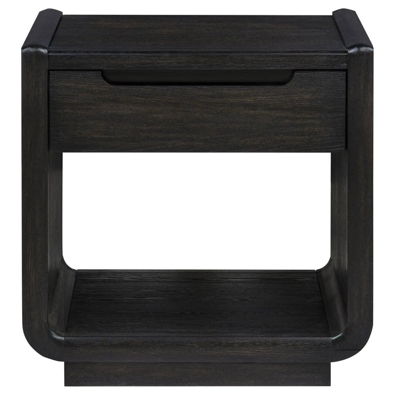 Leandro 3-piece Wood Coffee and End Table Set Burnished Black by Unique Piece Furniture