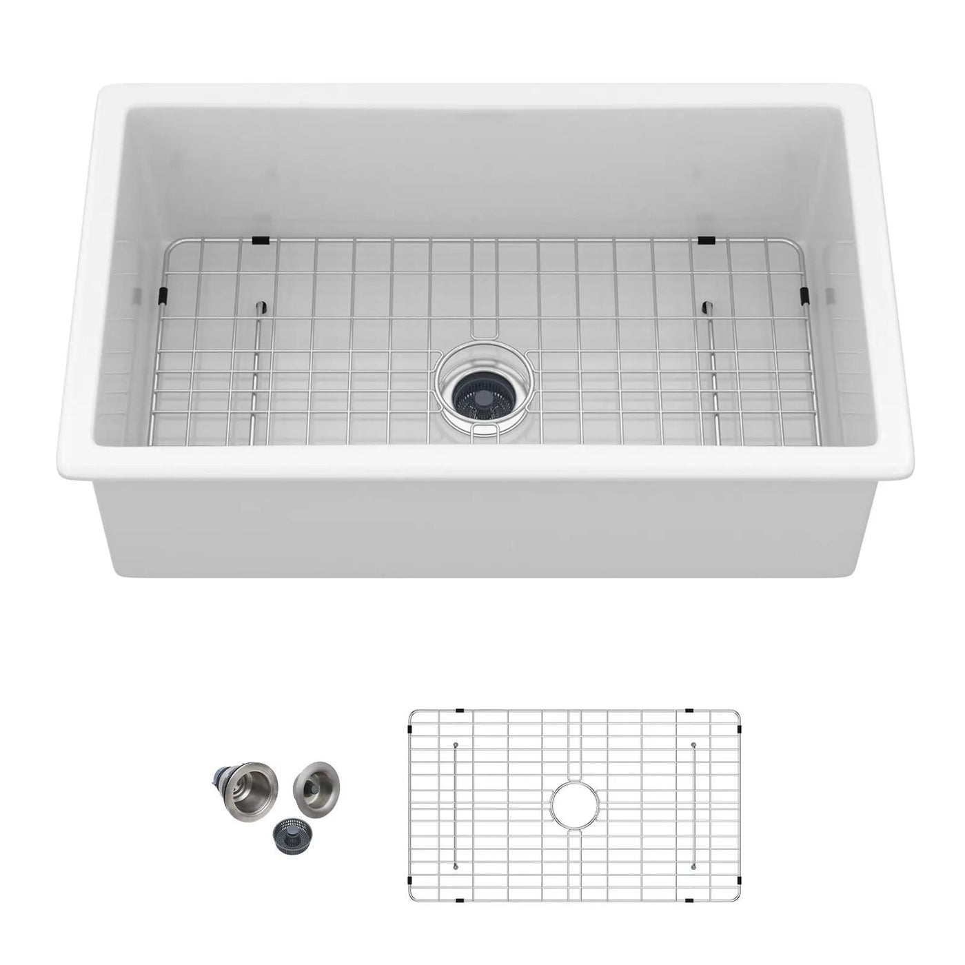 Rectangular Deep Single Bowl Kitchen Sink With Dual Mount Installation by HouseOfZazla