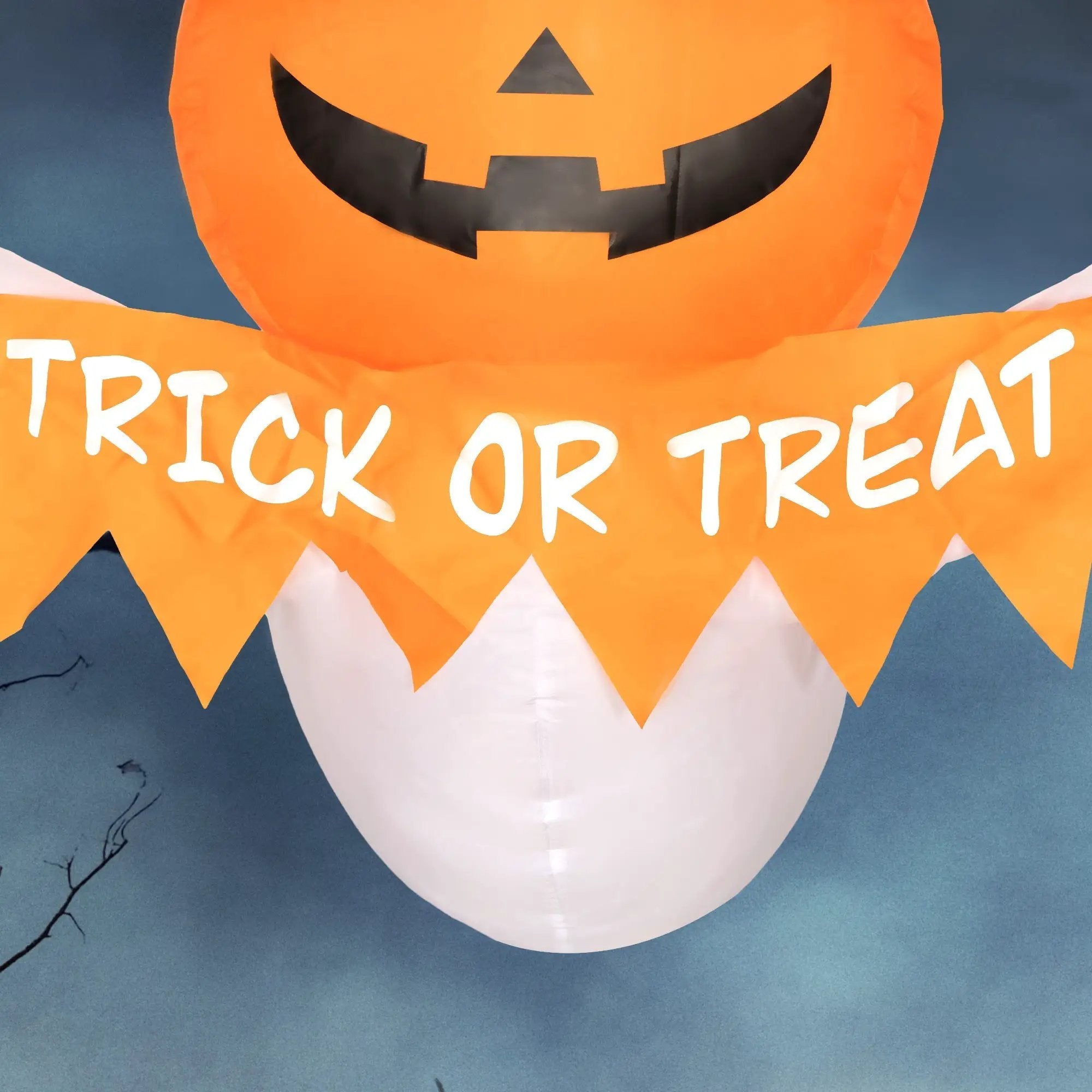 Inflatable Halloween Window Sticker Ghost with LED Lights – 41.3" Tall by HouseOfZazla