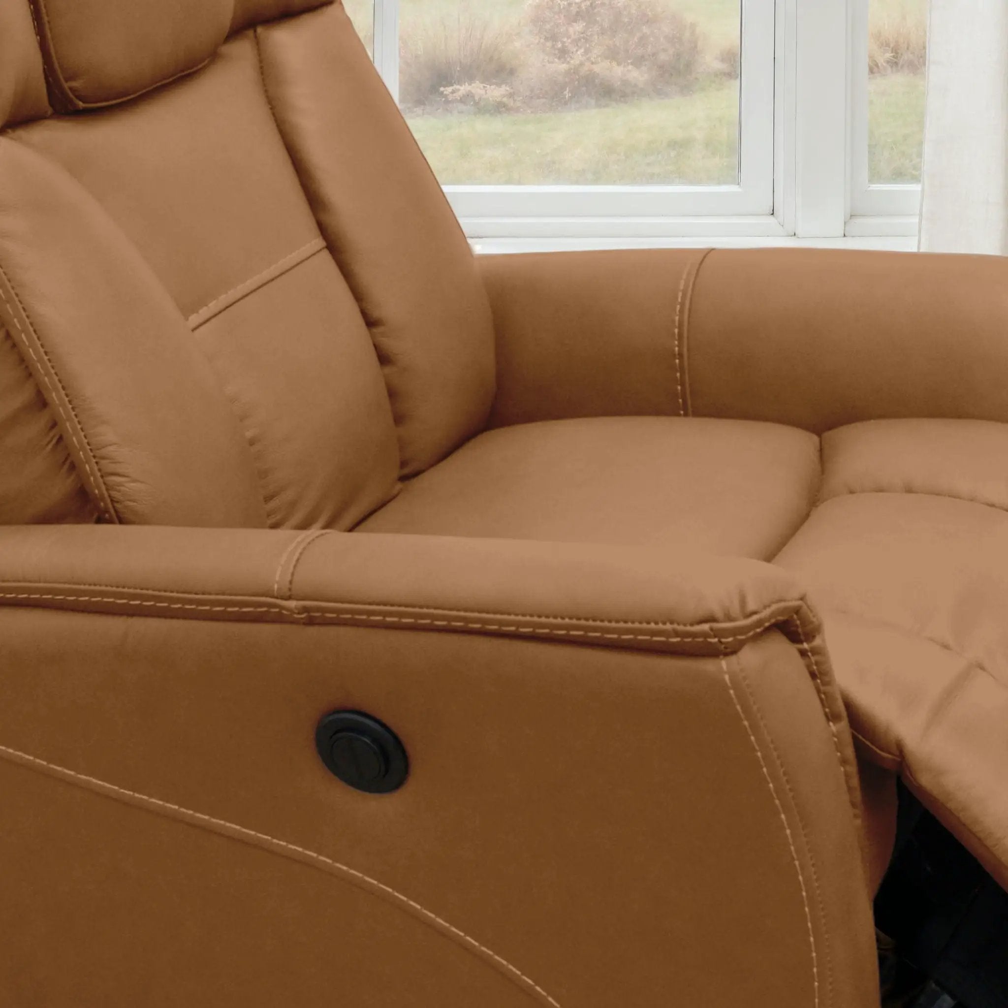 Oslo - Power Recliner With Manual Adjustable Headrest And Power Footrest - Brown by HouseOfZazla