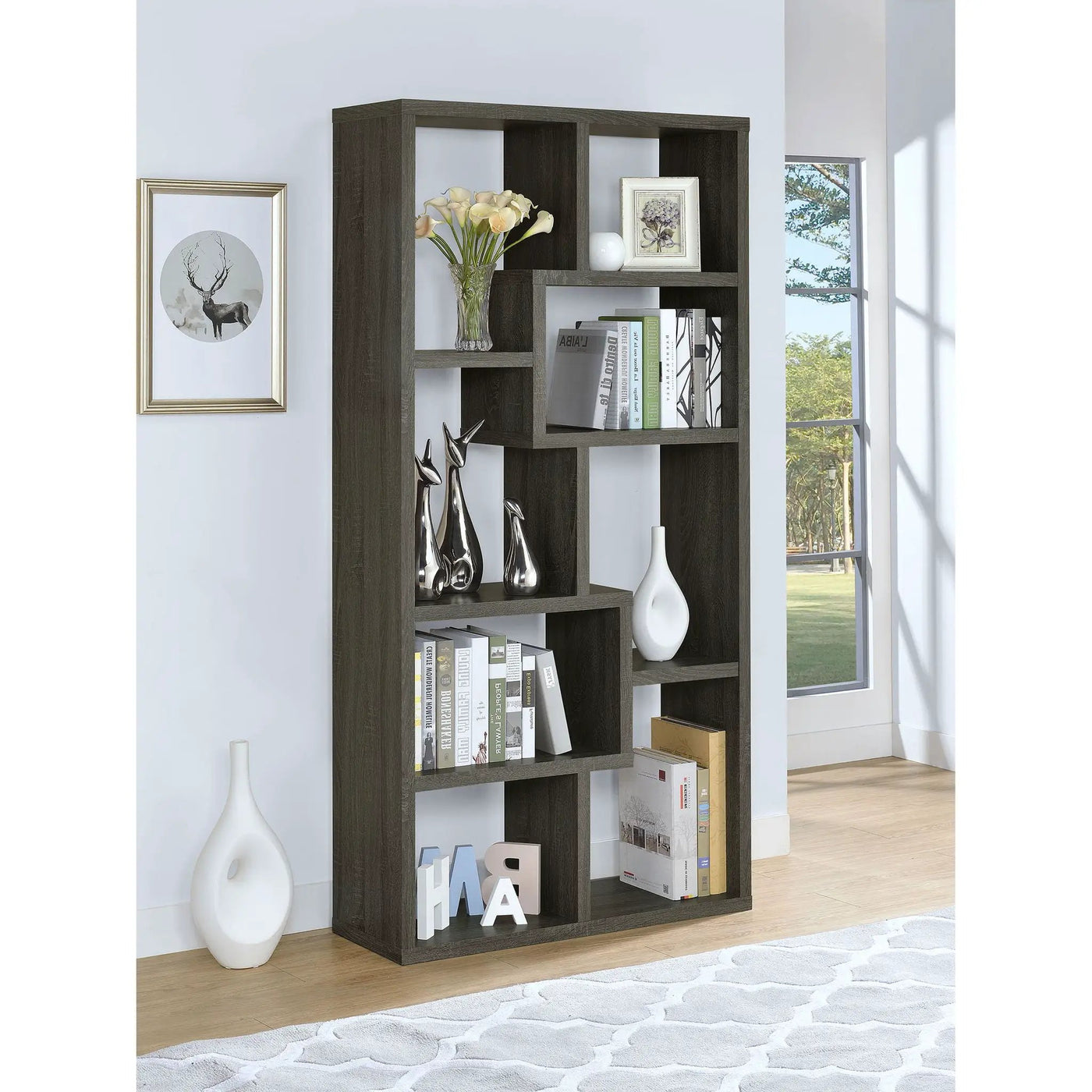 8 Shelf Geometric Bookcase by HouseOfZazla