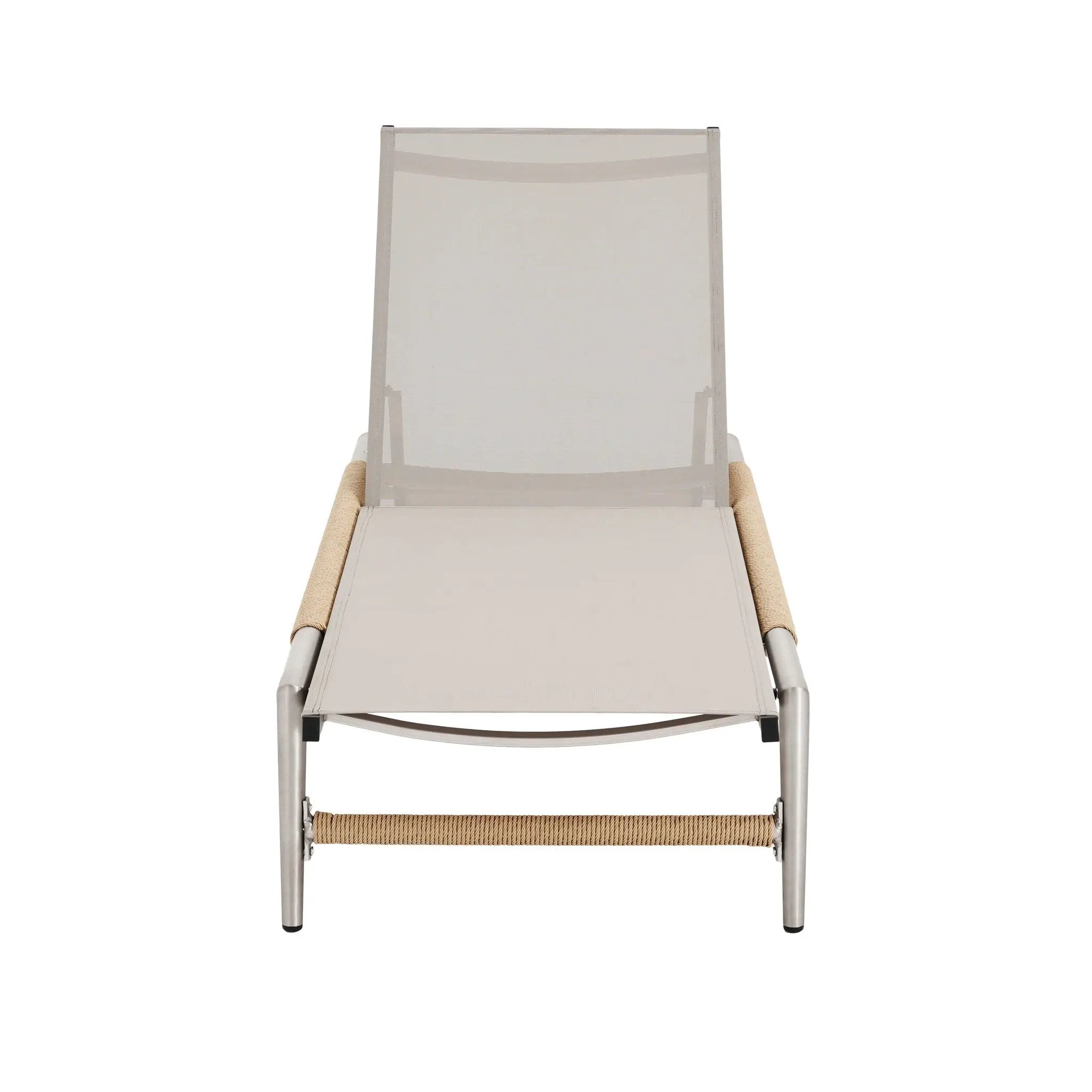 Hargrove Outdoor Aluminum Chaise Lounge with Mesh Seat by HouseOfZazla