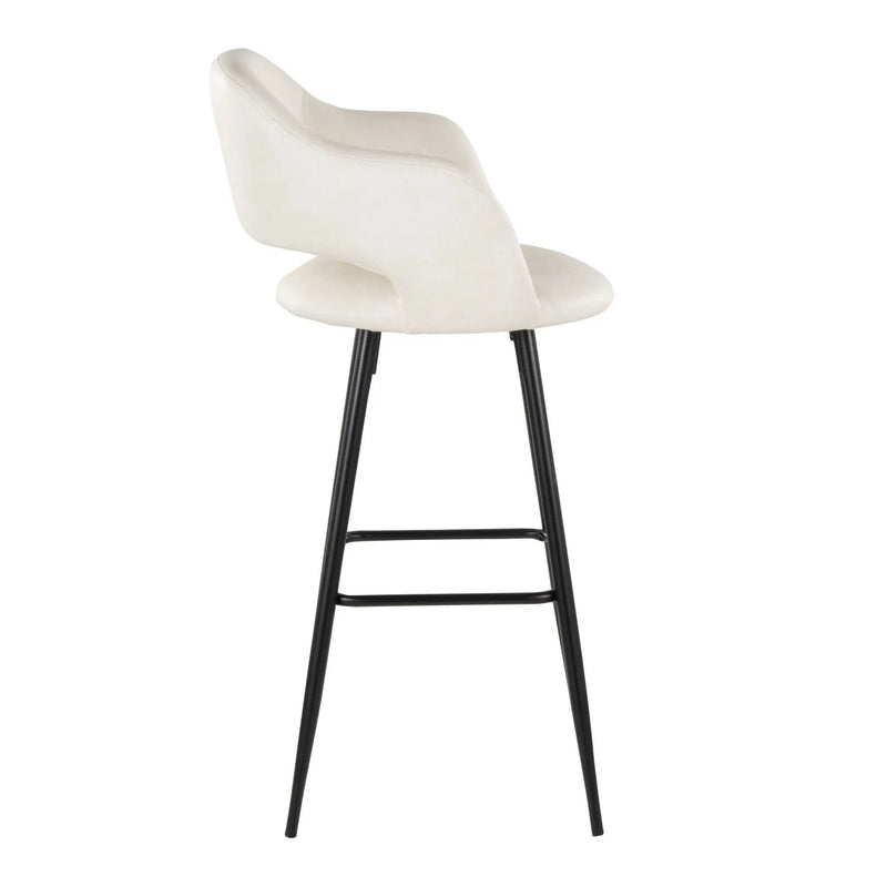 Margarite - Contemporary Fixed Height BarStool With Square Footrest (Set of 2) by Unique Piece Furniture