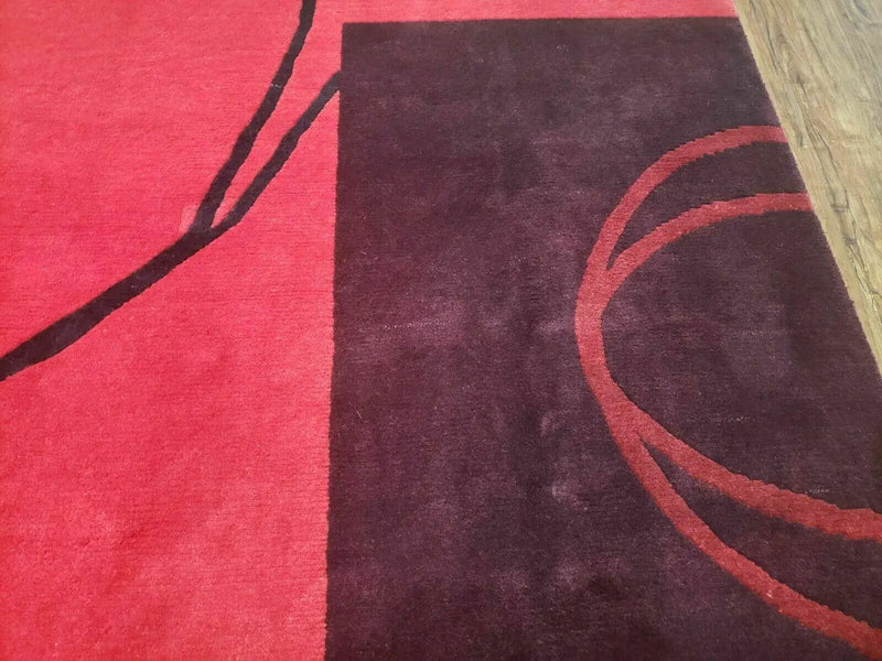 8' X 10' Tibetan Nepal Art Deco Hand Knotted Wool Rug Modern Contemporary Nice by Jewel Rugs