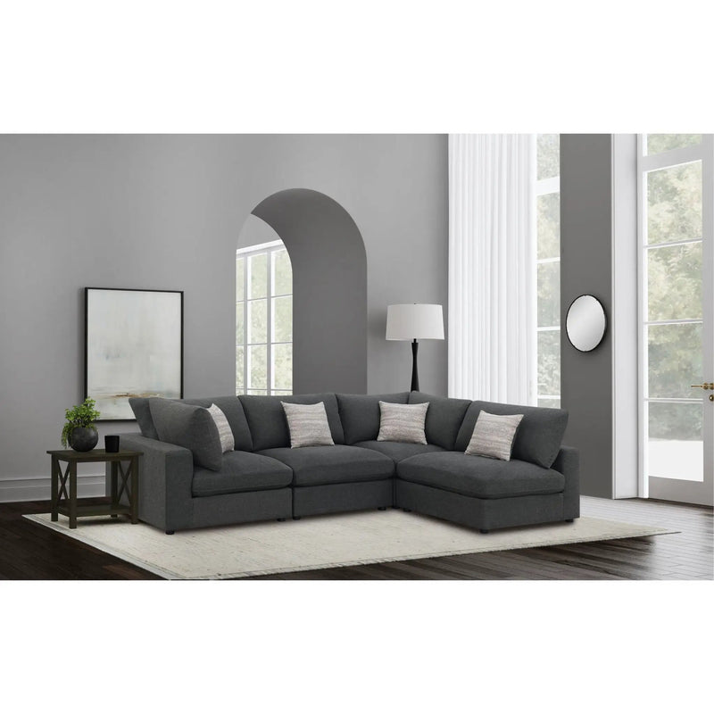 Rhette - Upholstered Sectional With Reversible Cushions by HouseOfZazla