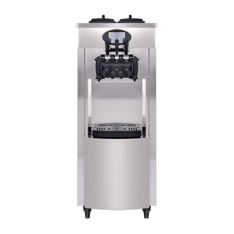 53-Inch Freestanding 3-Flavors Commercial Soft Serve Yogurt Ice Cream Machine Maker With Auto Clean (SAK74031) by SAKSBY WHOLESALE