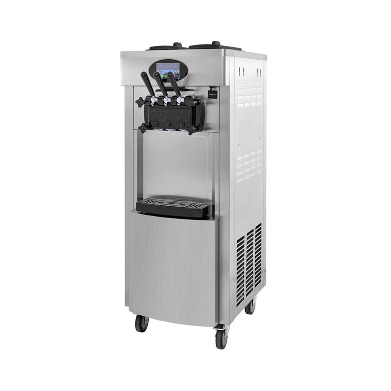53-Inch Freestanding 3-Flavors Commercial Soft Serve Yogurt Ice Cream Machine Maker With Auto Clean (SAK74031) by SAKSBY WHOLESALE