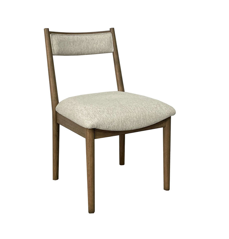 Light Brown Dining Chairs with Solid Wood Frame and Upholstered Seat - Set of 2, photo 3 of 6
