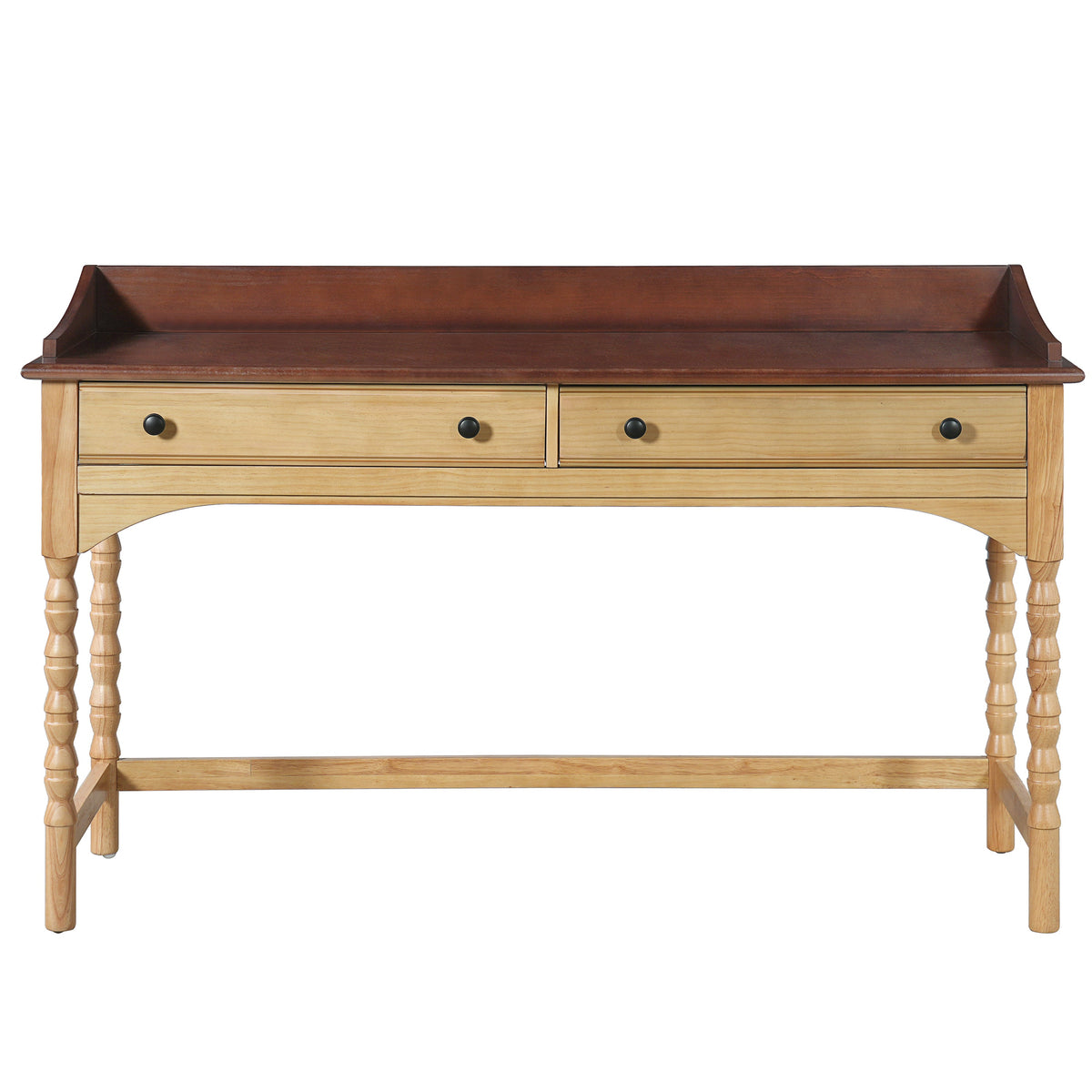 54'' Wooden Writing Desk with 2 Storage Drawers, photo 4 of 9