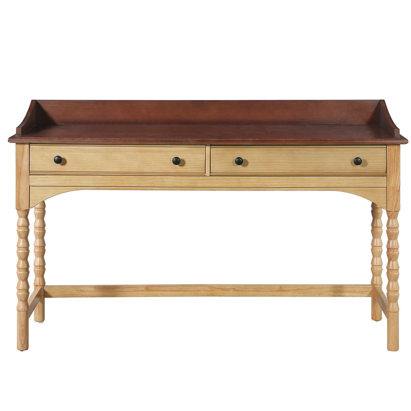 54'' Wooden Writing Desk with 2 Storage Drawers, photo 4 of 9