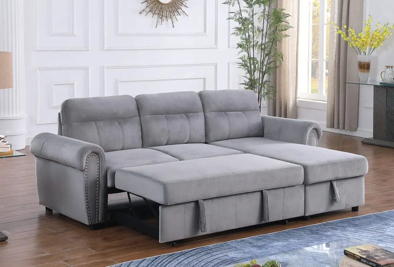 Ashton - Reversible Sleeper Sectional Sofa Chaise by Unique Piece Furniture