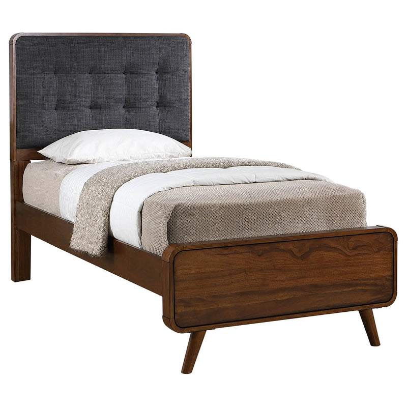 Robyn Wood Twin Platform Bed Dark Walnut by Unique Piece Furniture