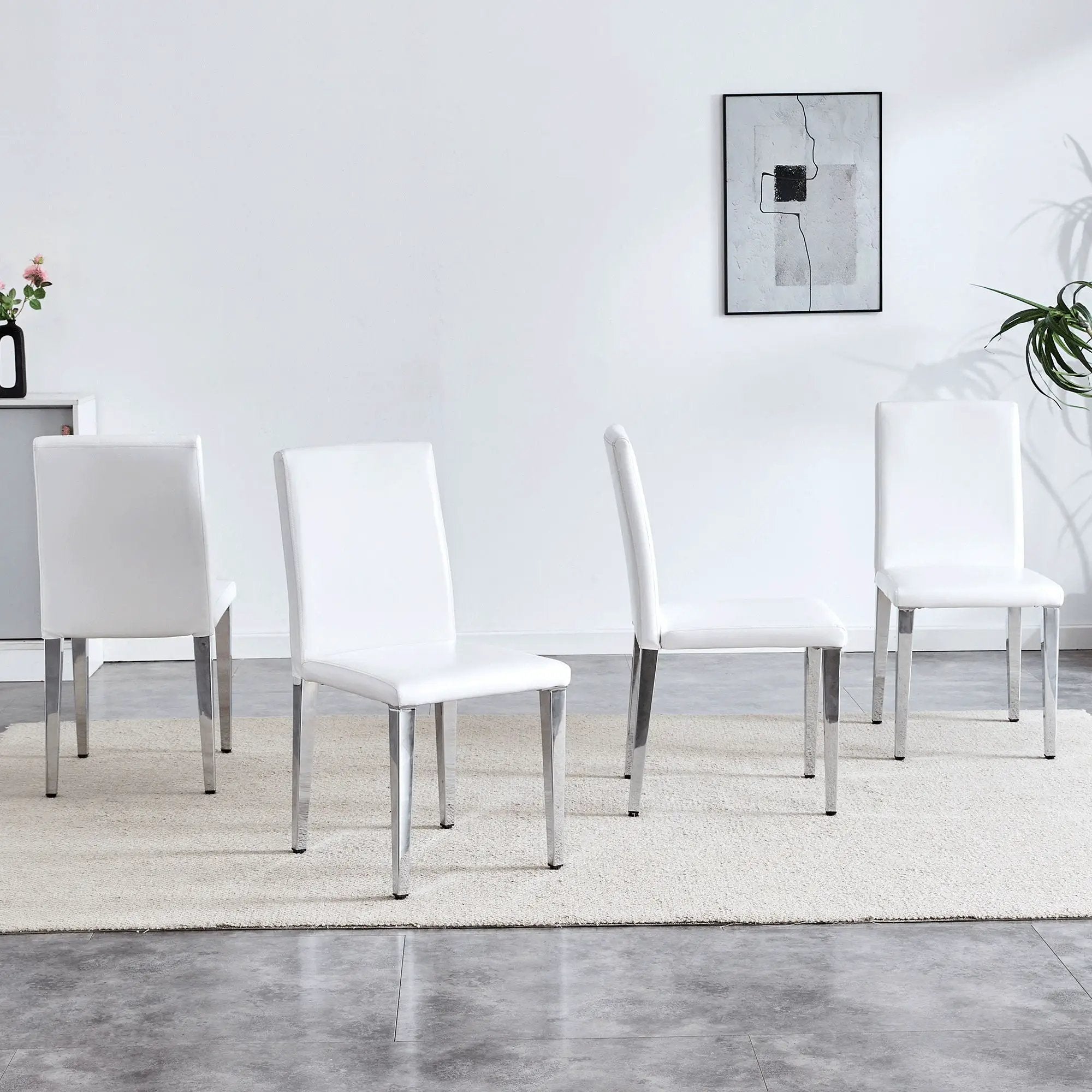 Elegant Upholstered Chairs & Metal Legs by Unique Piece Furniture
