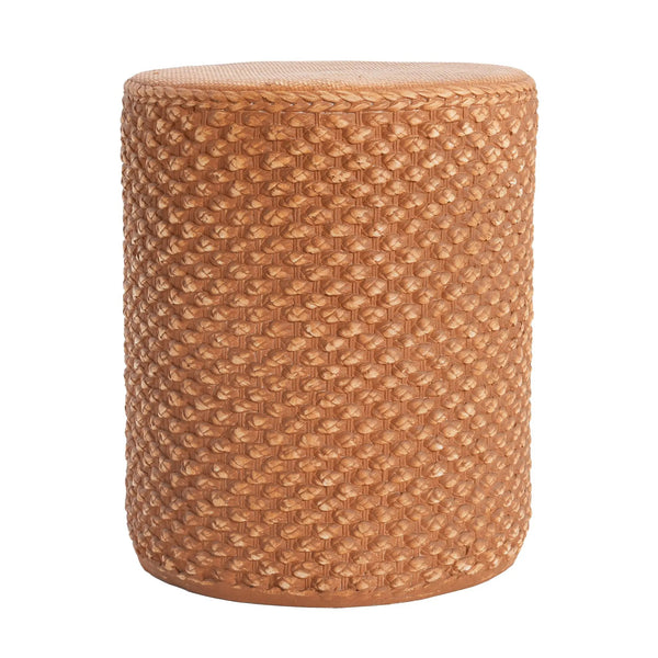Evie Outdoor Patio Round MGO Side Table Brown