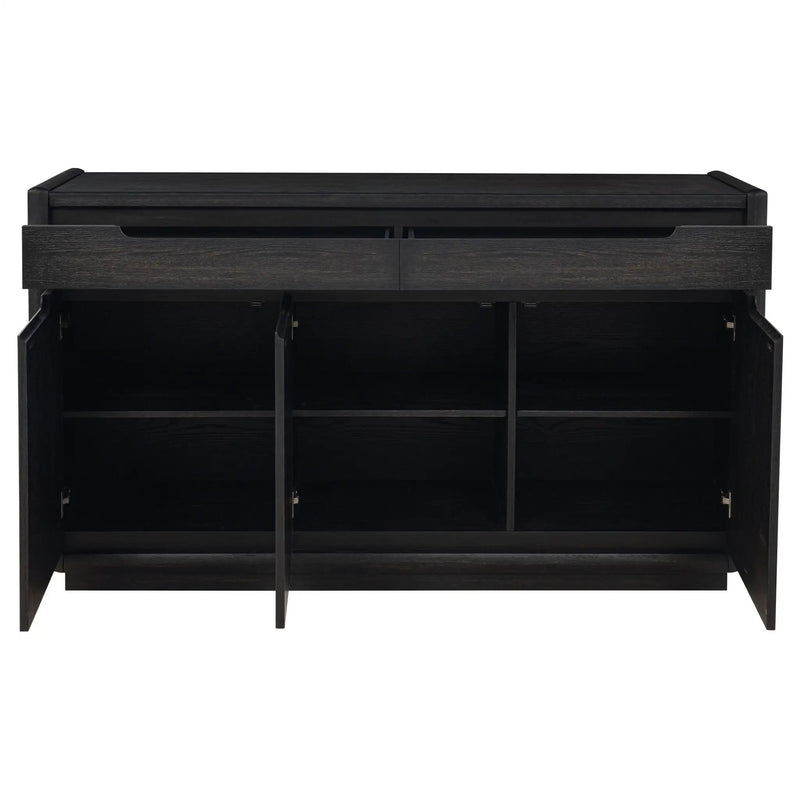 Leandro 2-drawer Dining Sideboard Server Burnished Black by Unique Piece Furniture