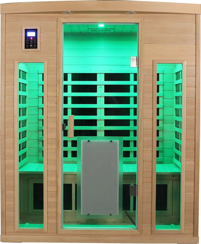 Low EMF Three person Far infrared sauna room (Front & Rear) by HouseOfZazla