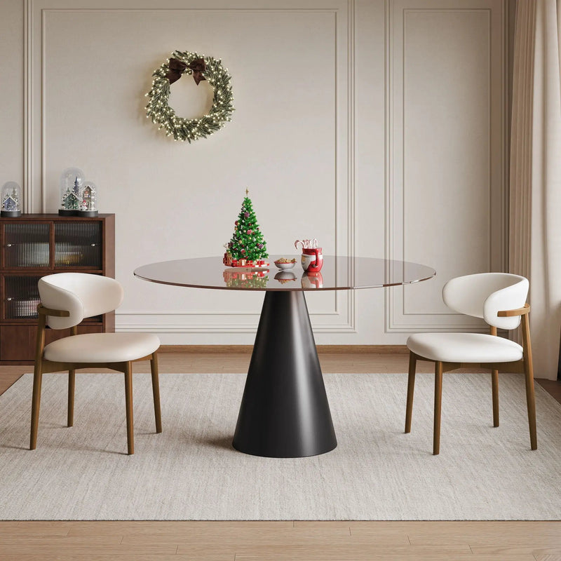 Round Glass Dining Table With Chairs by HouseOfZazla