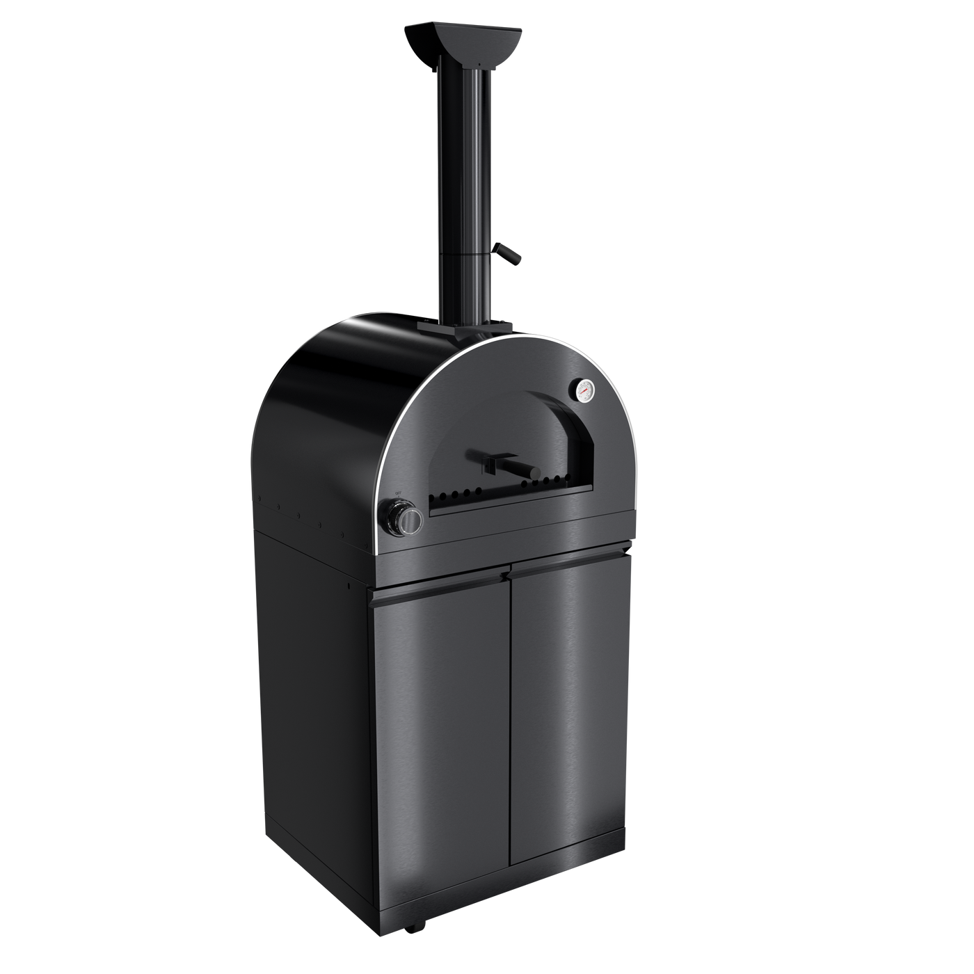 Black Gas Grill Four Burners Grill-B Stainless Steel Outdoor Kitchen Islands by HouseOfZazla