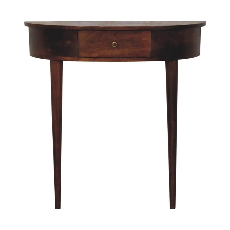 Solid Wood Backless Mounted Console, 1-Drawer, Chestnut by HouseOfZazla