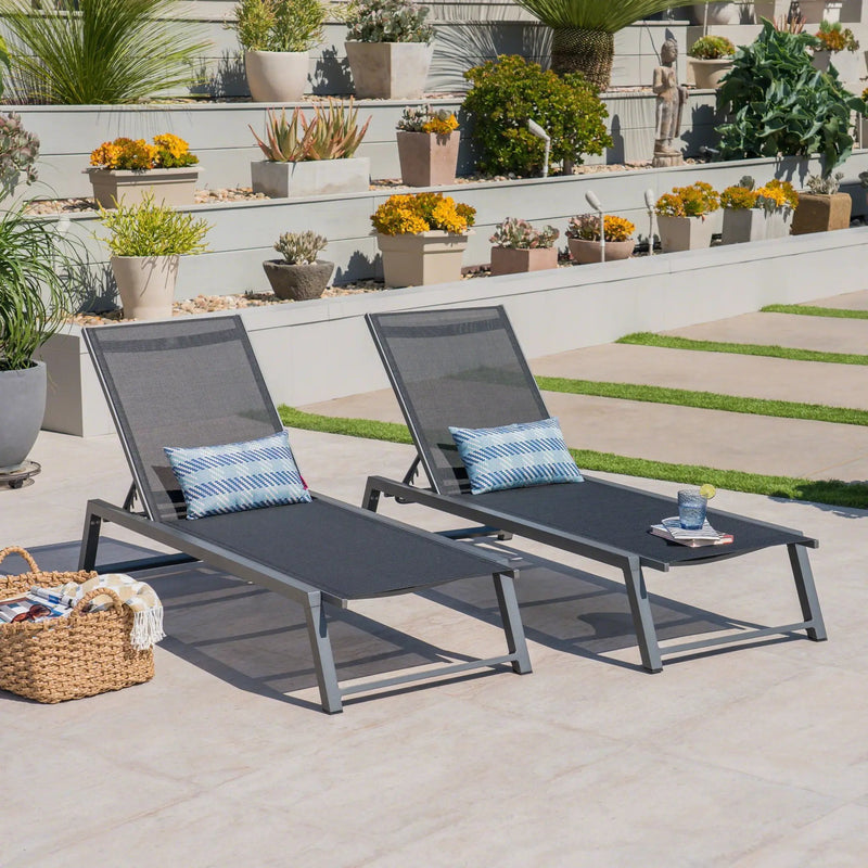 Myers Modern Chaise Lounge Set With Adjustable Back by HouseOfZazla