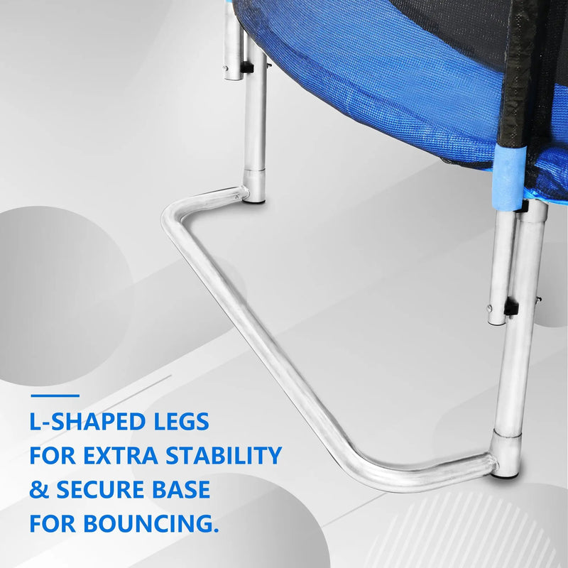8FT Trampoline with Basketball Board and Inflator by HouseOfZazla