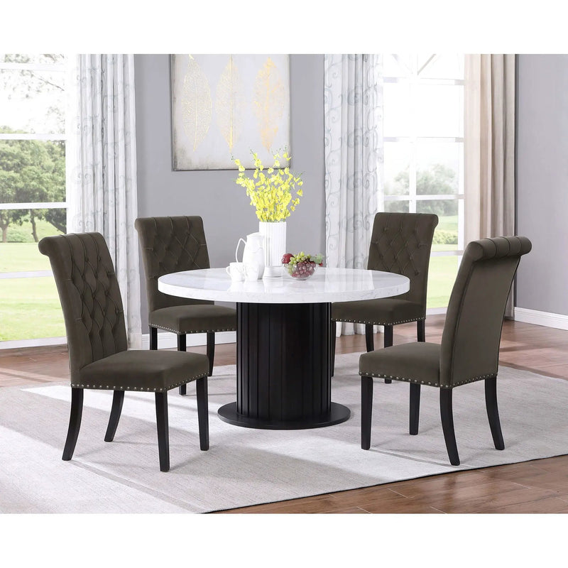 Sherry - 5 Piece Round Dining Table Set by HouseOfZazla