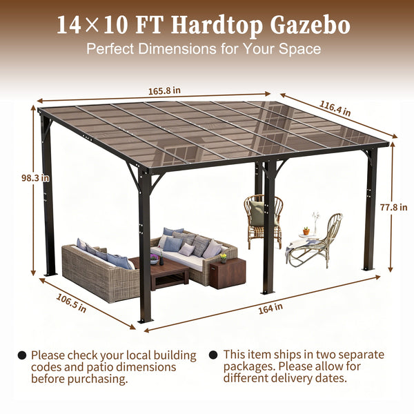 14x10 FT Hardtop Gazebo, photo 2 of 10