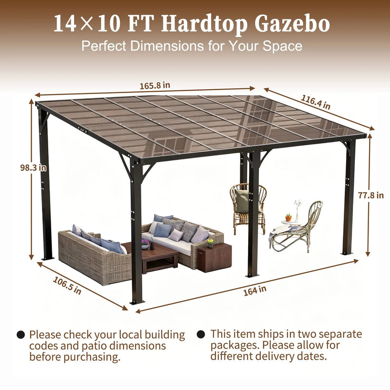 14x10 FT Hardtop Gazebo by HouseOfZazla