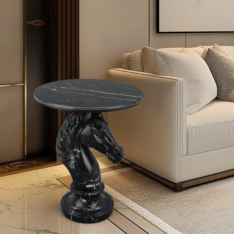 Horse Head Accent Table Animal Statue End Table by HouseOfZazla