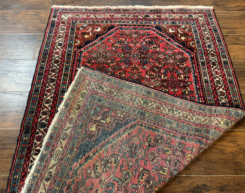 Antique Persian Tribal Rug 3.6 x 5, Hamadan Angelas Rug by Jewel Rugs