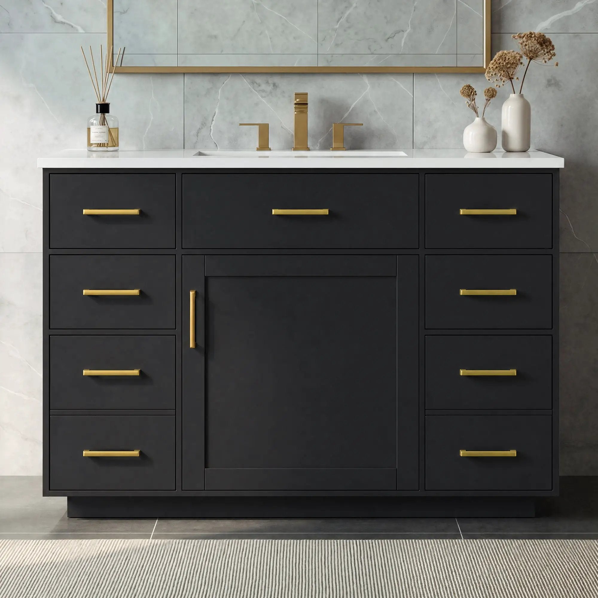 48" Bathroom Vanity with Sink Top by HouseOfZazla