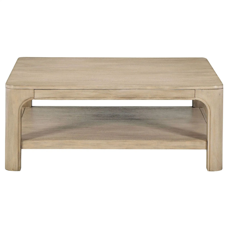 Solano Square Wood Cocktail Coffee Table Weathered Mango by Unique Piece Furniture