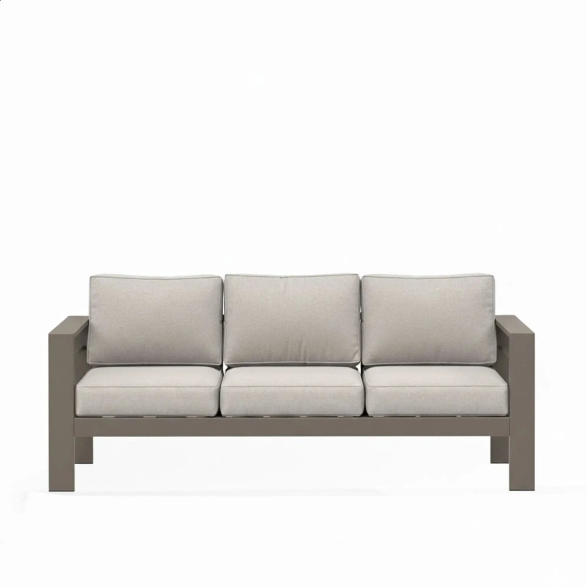 All-Weather Patio Sofa With Cushions, 3 Seat Outdoor Couch by HouseOfZazla