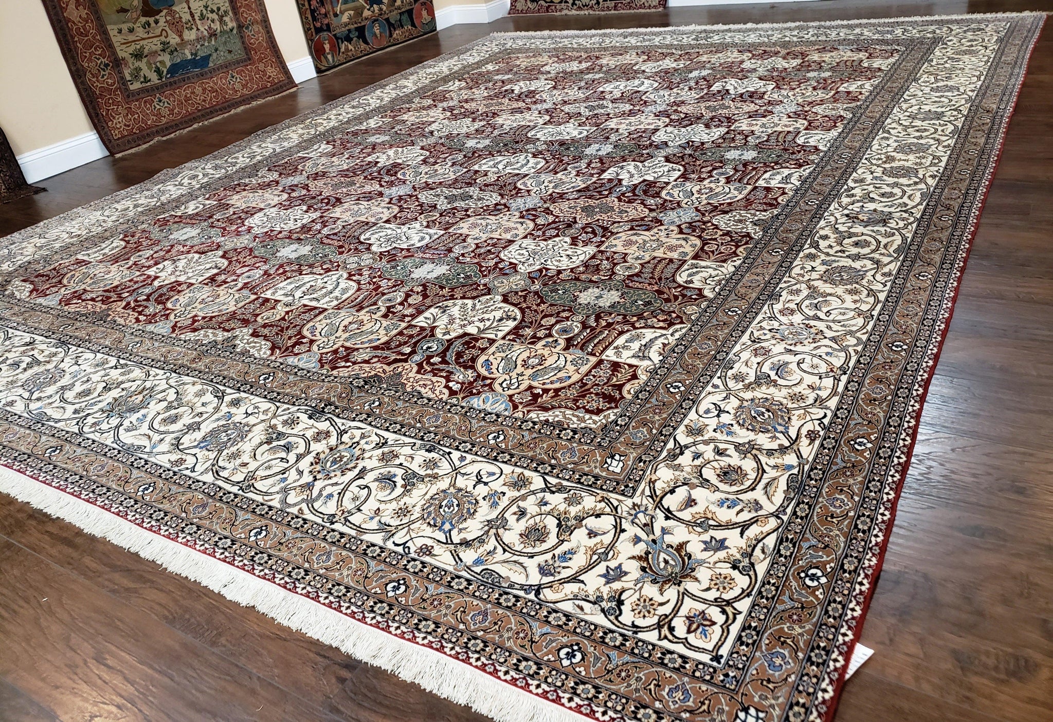 Persian Nain Rug 11x15 – Wool on Silk, Hand-Knotted, Signed Masterpiece by Jewel Rugs